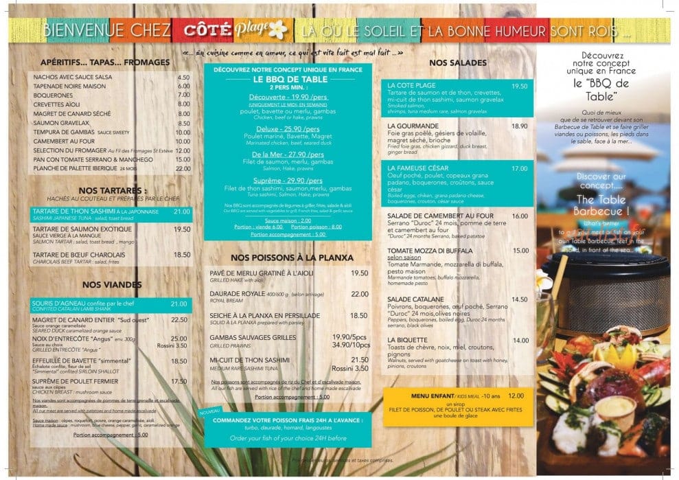 Côté Plage — carte page 1