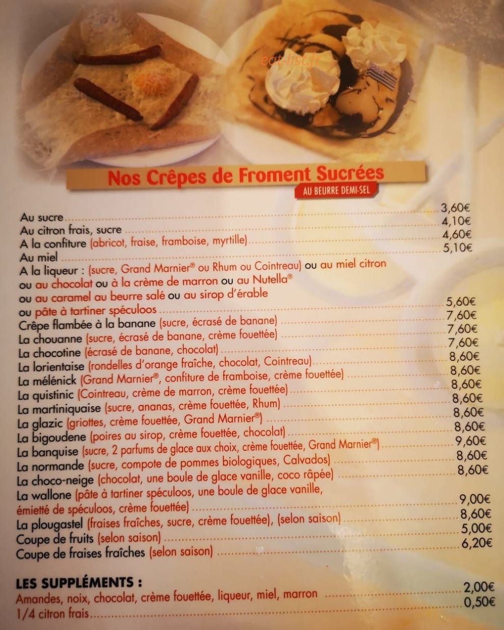 Crêperie bretonne de la colline — carte page 3