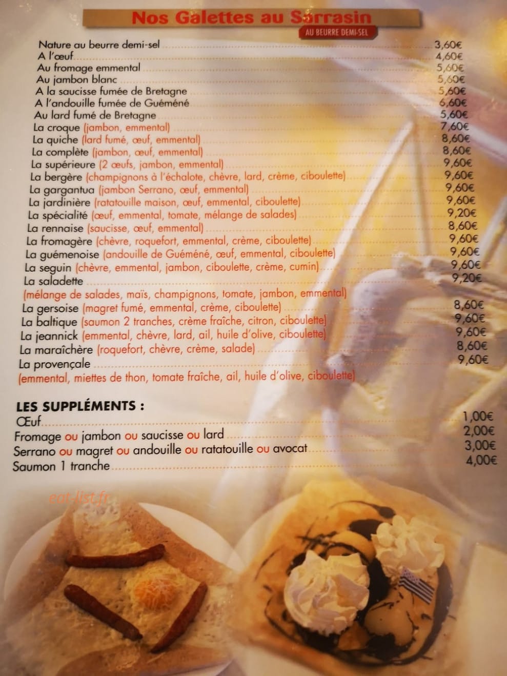 Crêperie bretonne de la colline — carte page 5