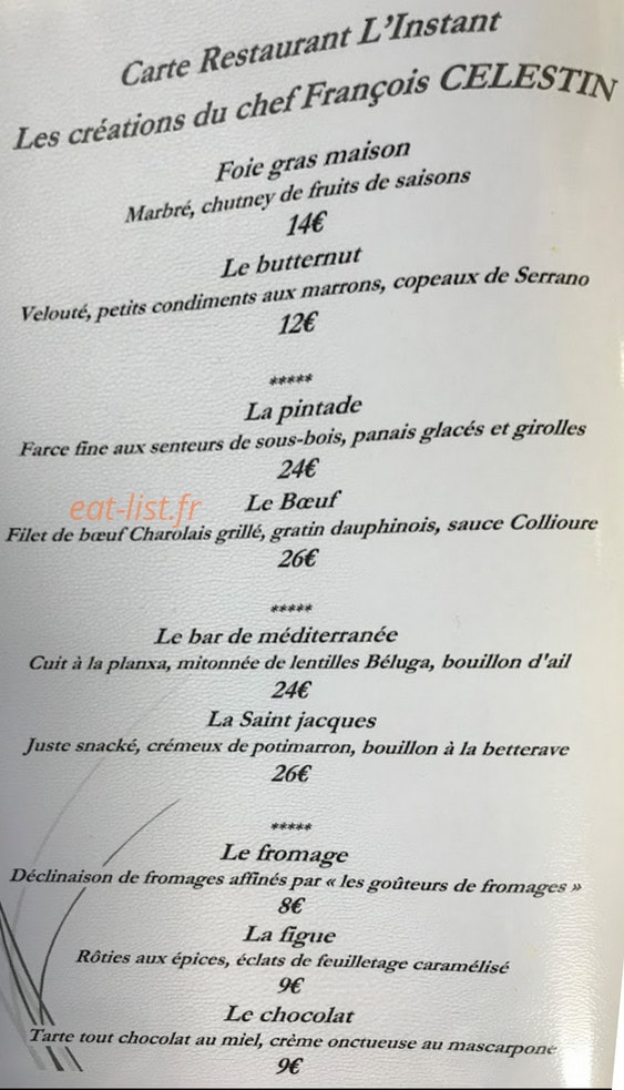 L'Instant — carte page 1