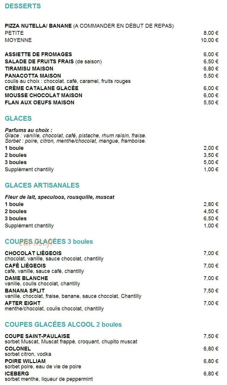 La Pizzathèque — carte page 4