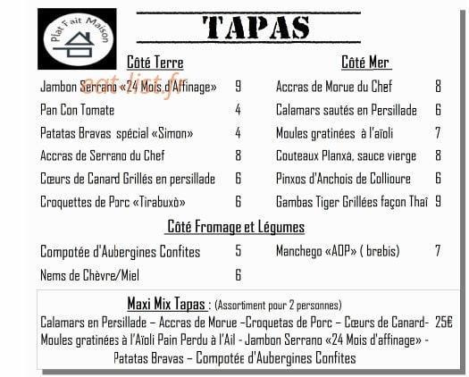 La Plage Gourmande — carte page 5