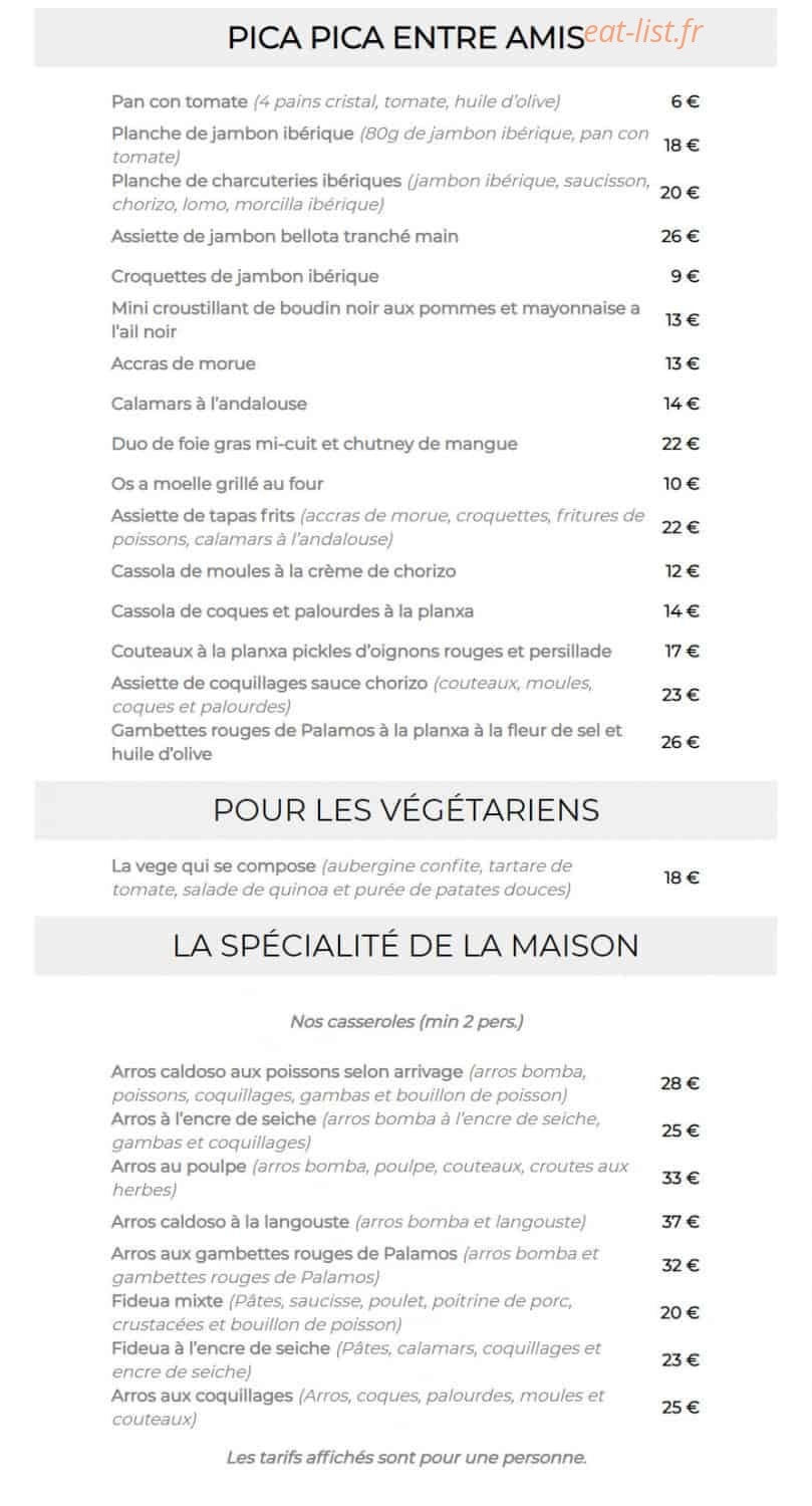 La Siesta — carte page 1