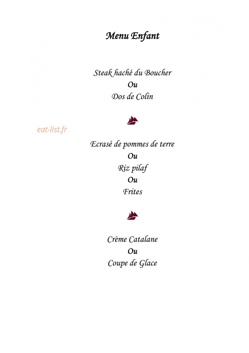 La Table de La Frégate — carte page 6