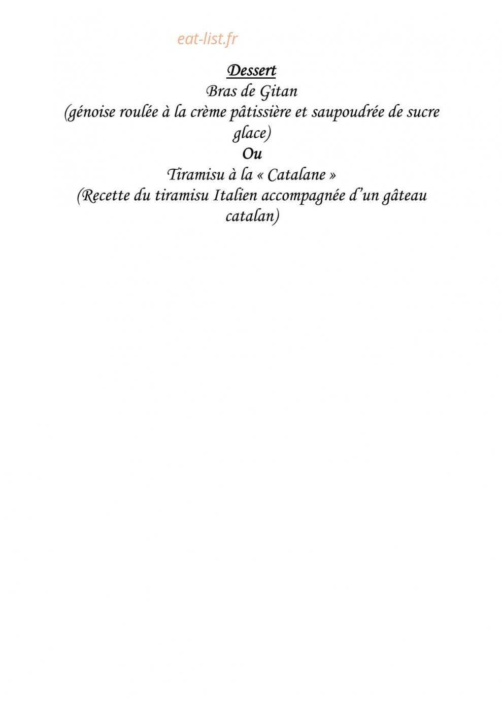 La Table de La Frégate — carte page 8