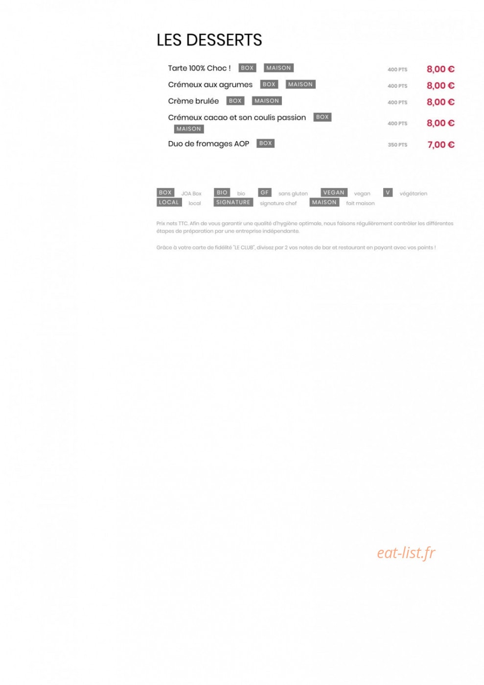 Le Comptoir JOA — carte page 3