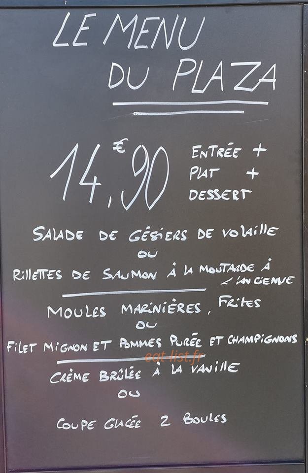 Le Plaza — carte page 1