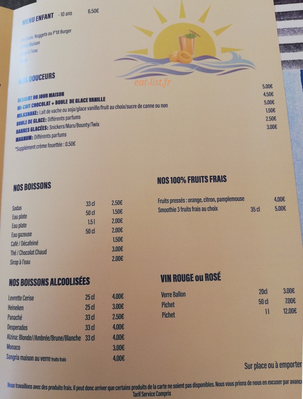 Le Sol An' Flot — carte page 2