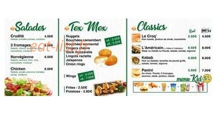 My burger — carte page 1