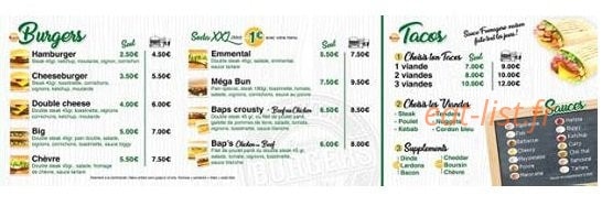 My burger — carte page 2