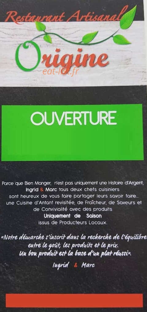 Origine — carte page 1