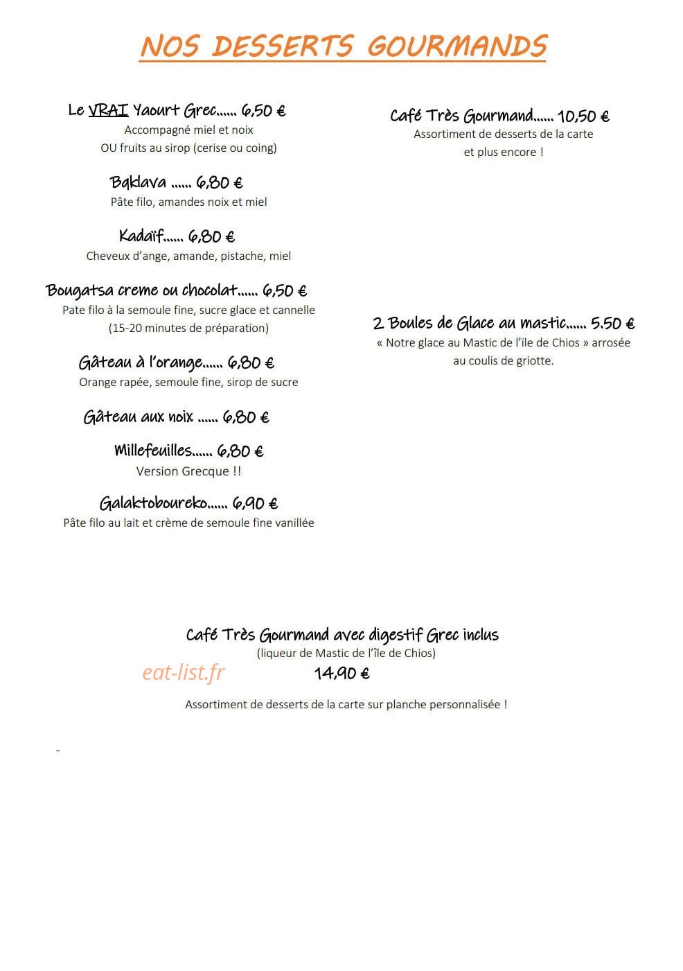 Pita Corner — carte page 3
