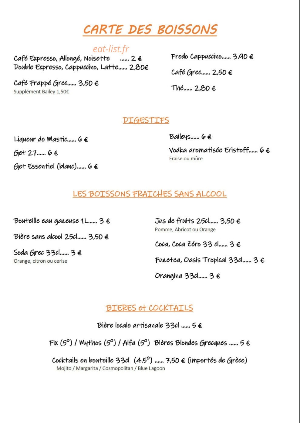 Pita Corner — carte page 4
