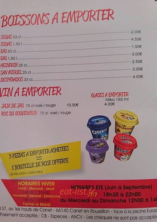Pizza Drop — carte page 4