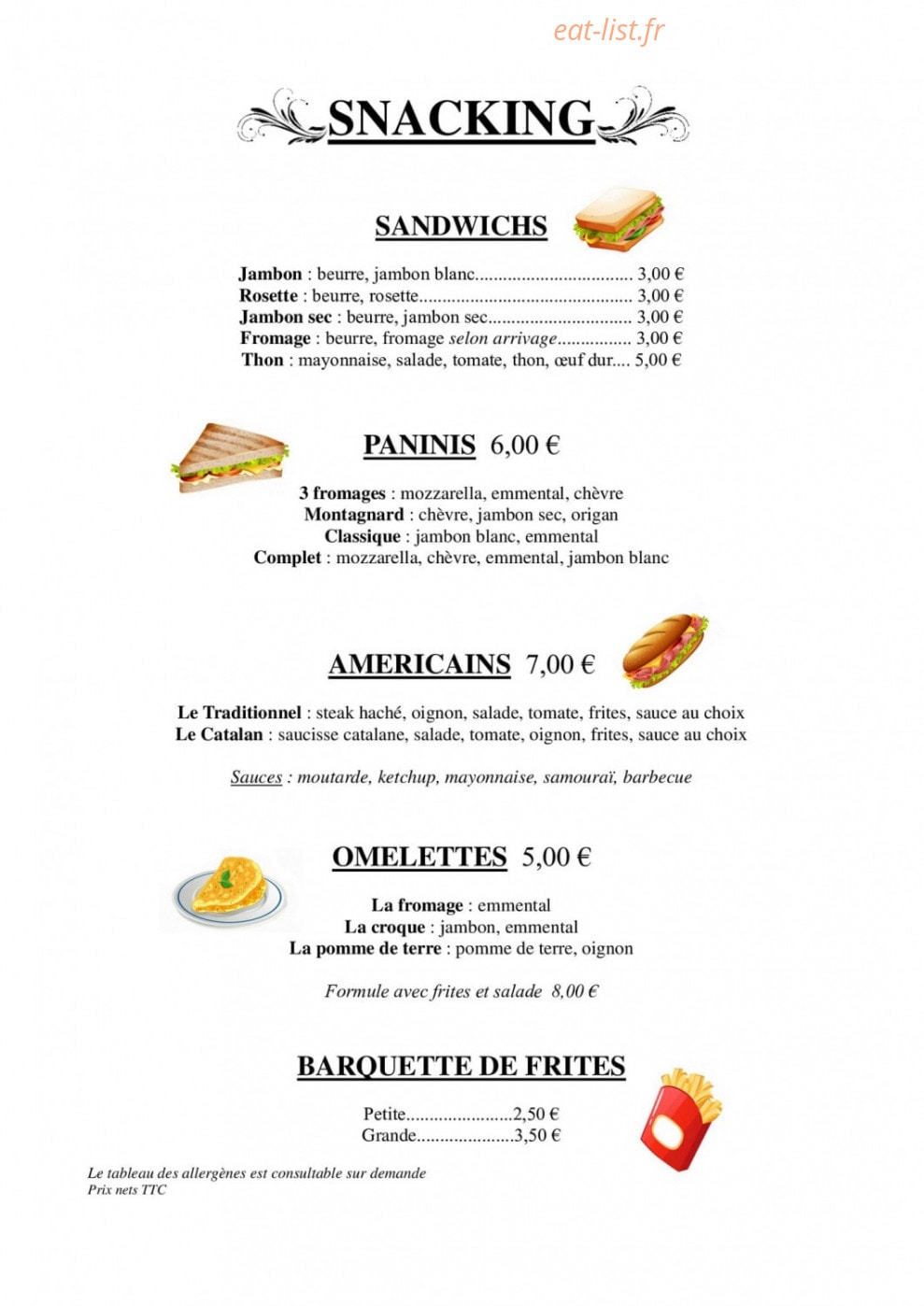 Chez Myriam et Eric — carte page 1