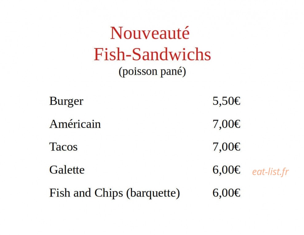 Chez Sergio — carte page 3