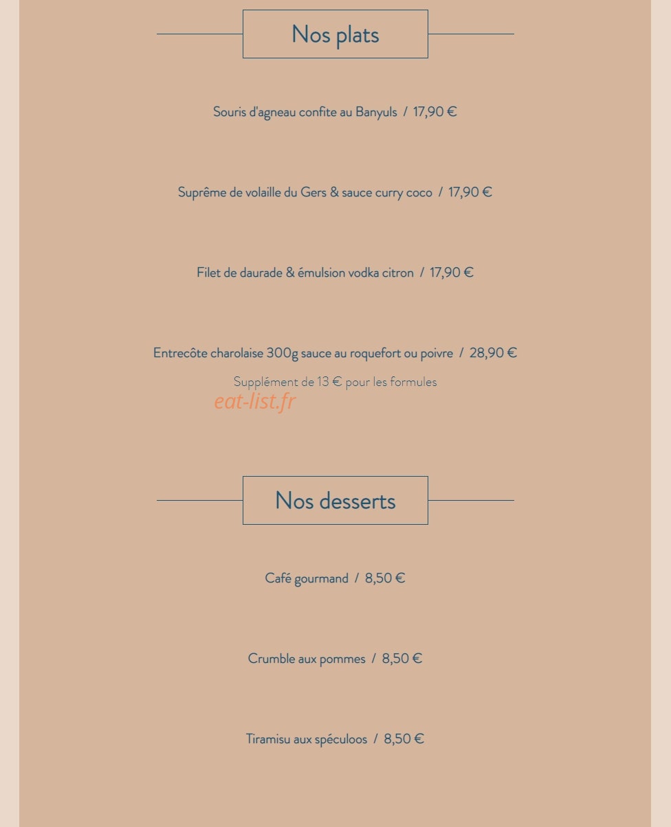 La Réserve — carte page 2