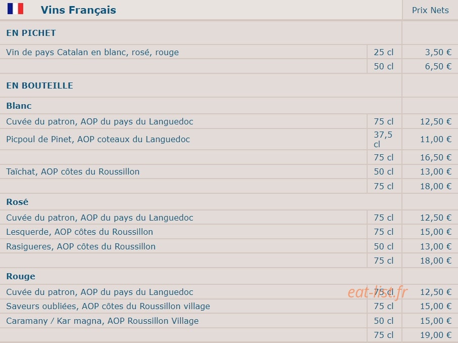 Les Caves Mouragues — carte page 8