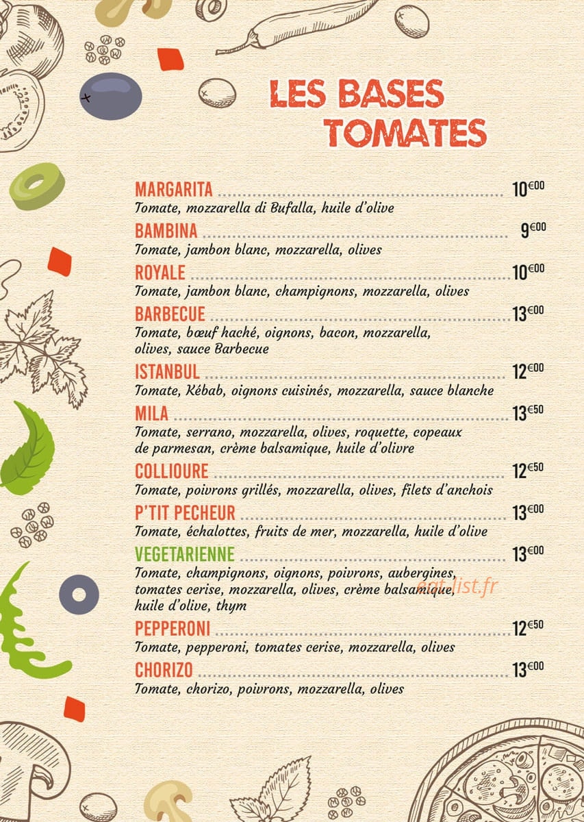 Pizzavera Vallespir — carte page 2
