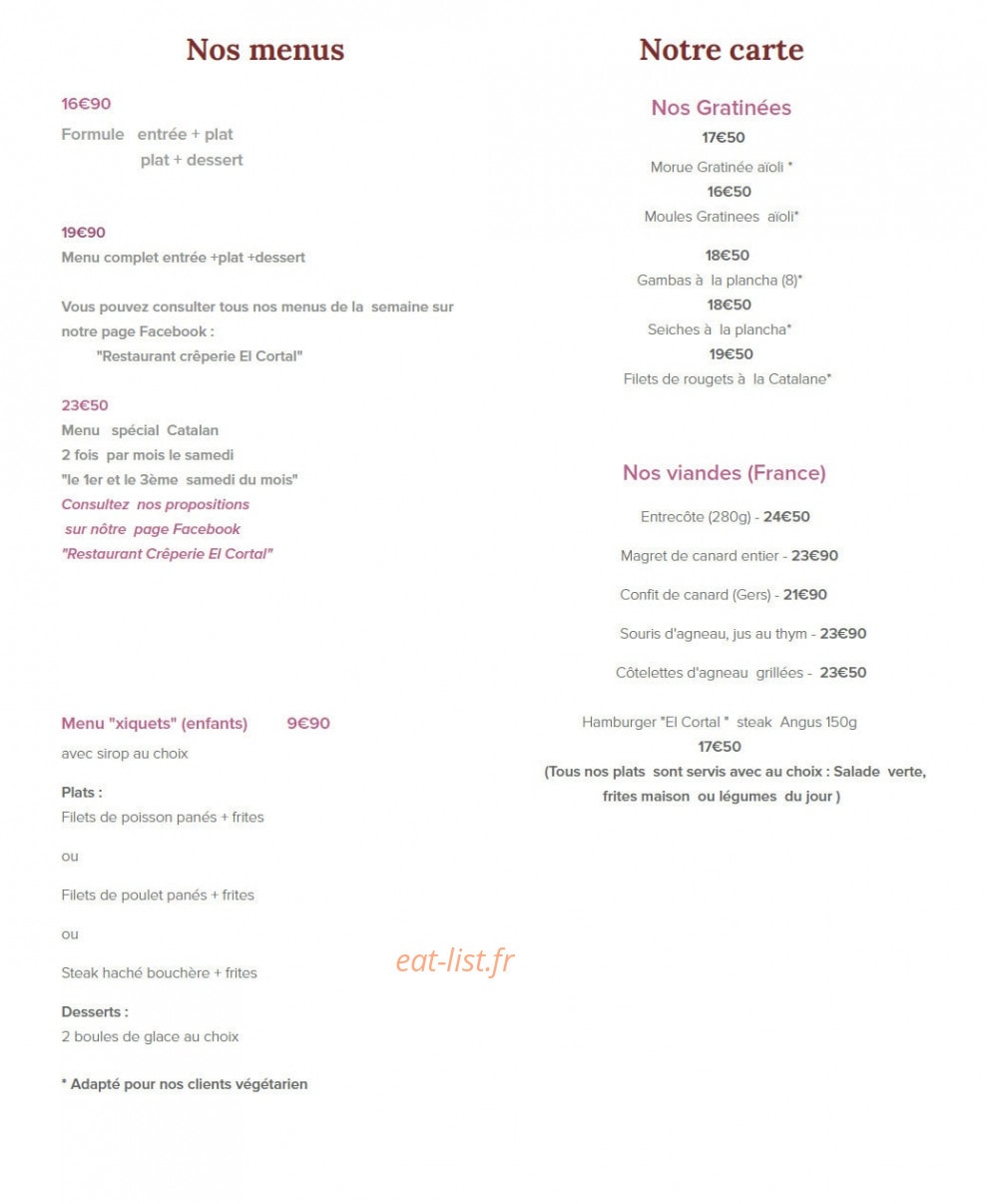 El cortal — carte page 2