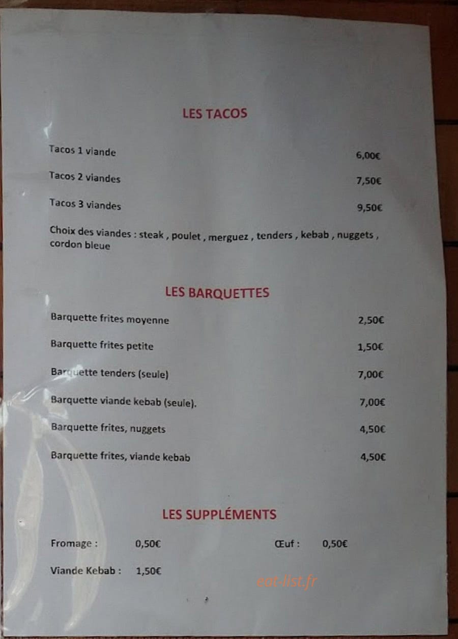 Aziz Kebab — carte page 2