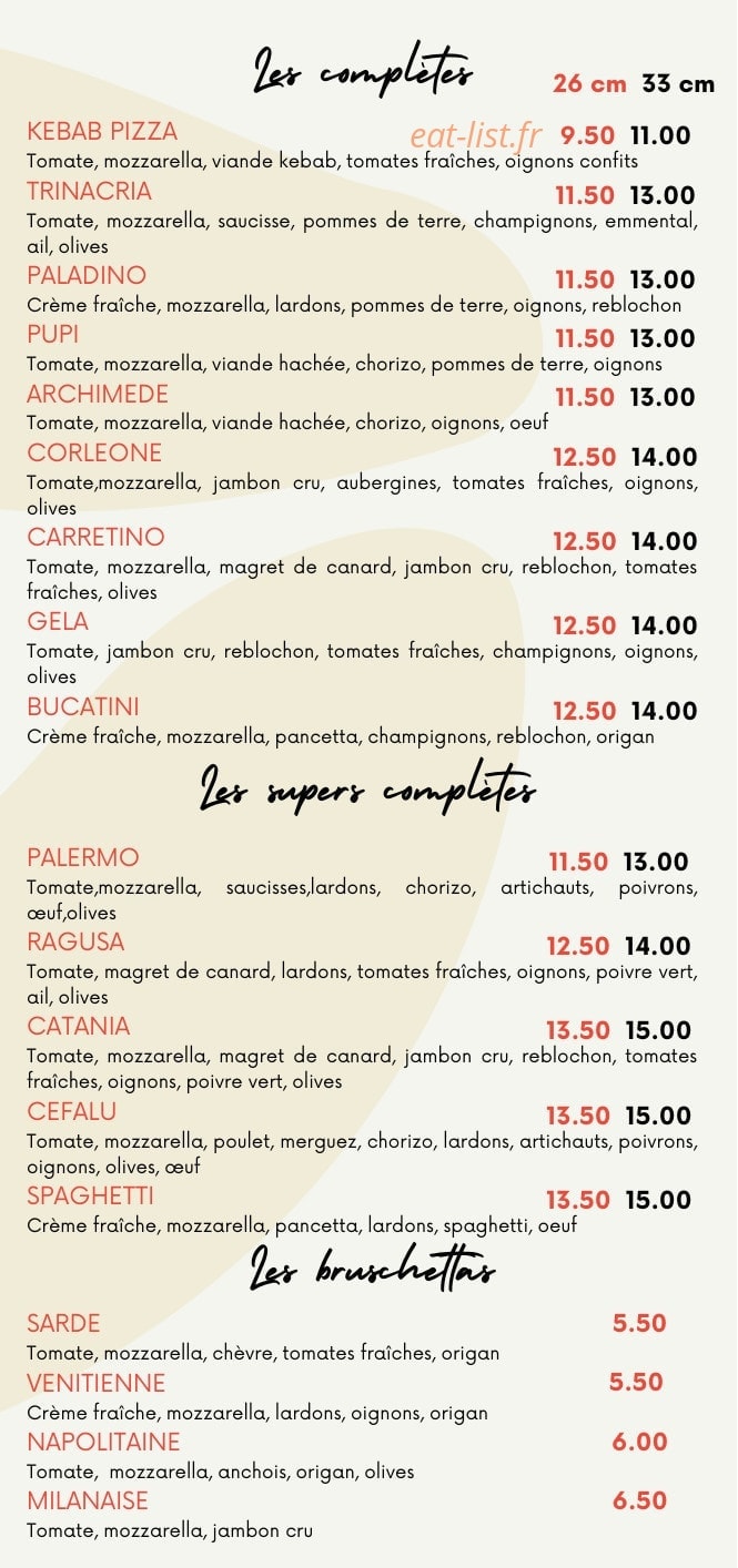 Pizza Bacioni — carte page 4