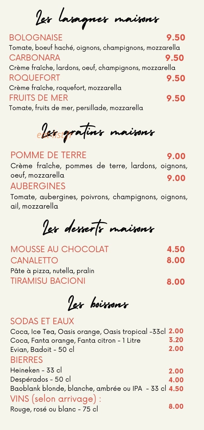 Pizza Bacioni — carte page 6