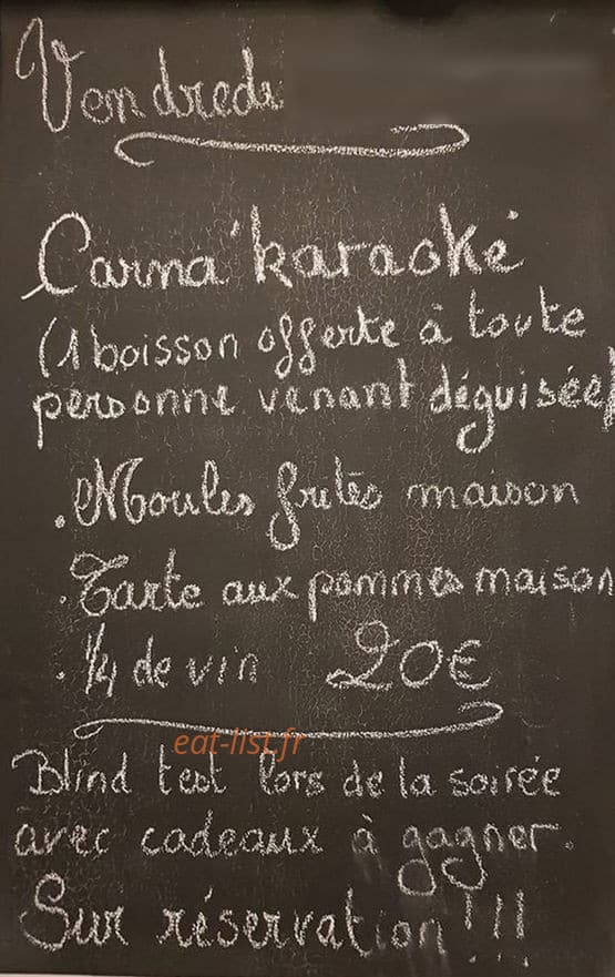 Carte et menu de Le p'ti Félicien à Saint Feliu d'Avall — Un exemple de menu du jour