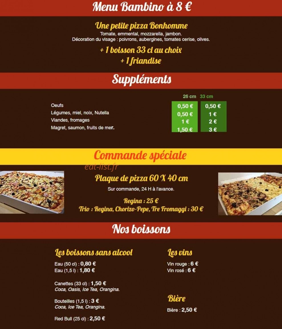 Pizza Tony — carte page 5