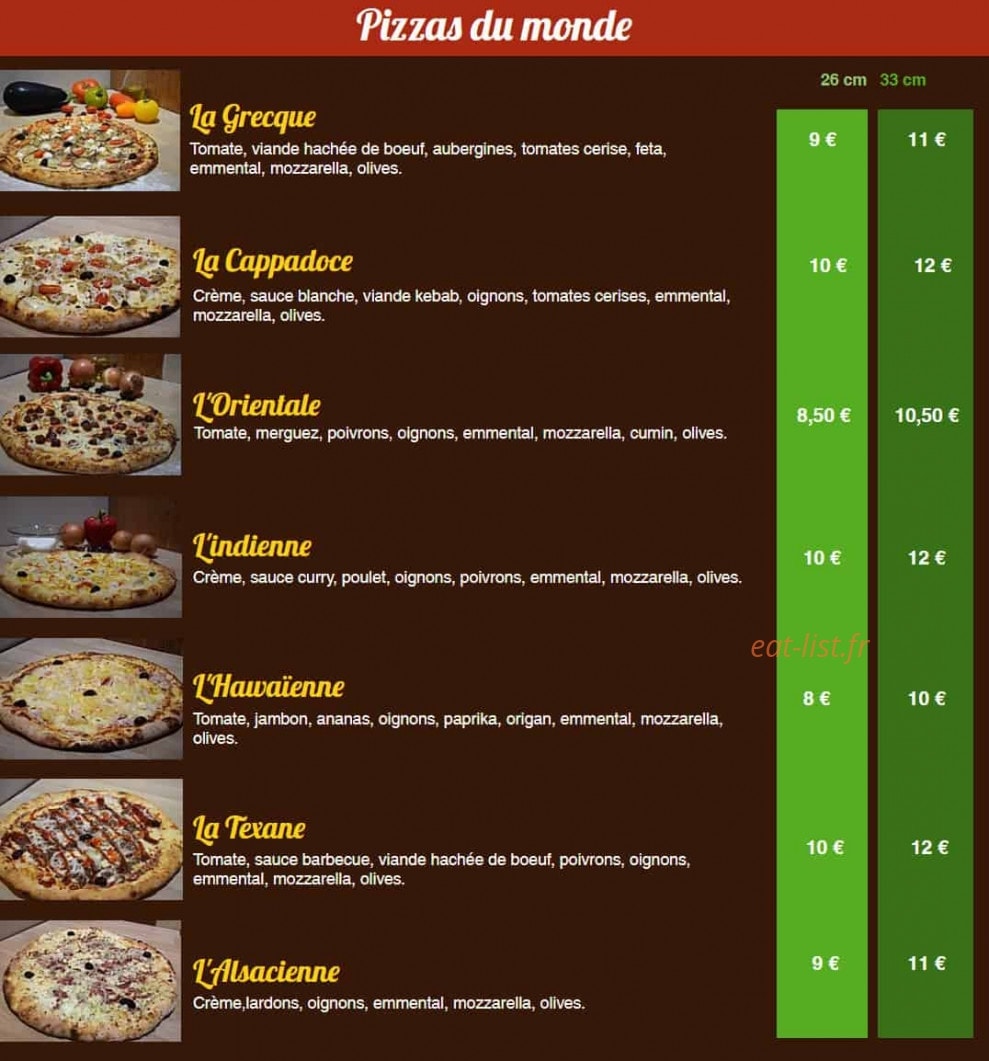 Pizza Tony — carte page 3