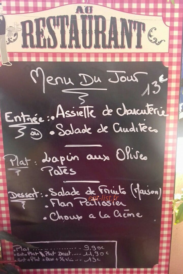 Carte et menu de La Bascule Gourmande à Villeneuve de la Raho — Un exemple de menu du jour