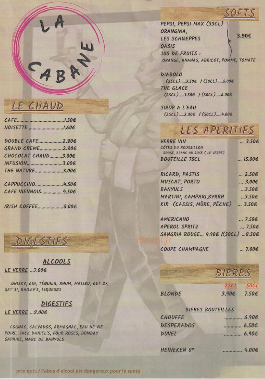 La Cabane — carte page 4