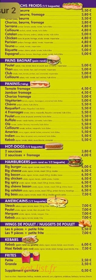Au Bon Croq — carte page 3