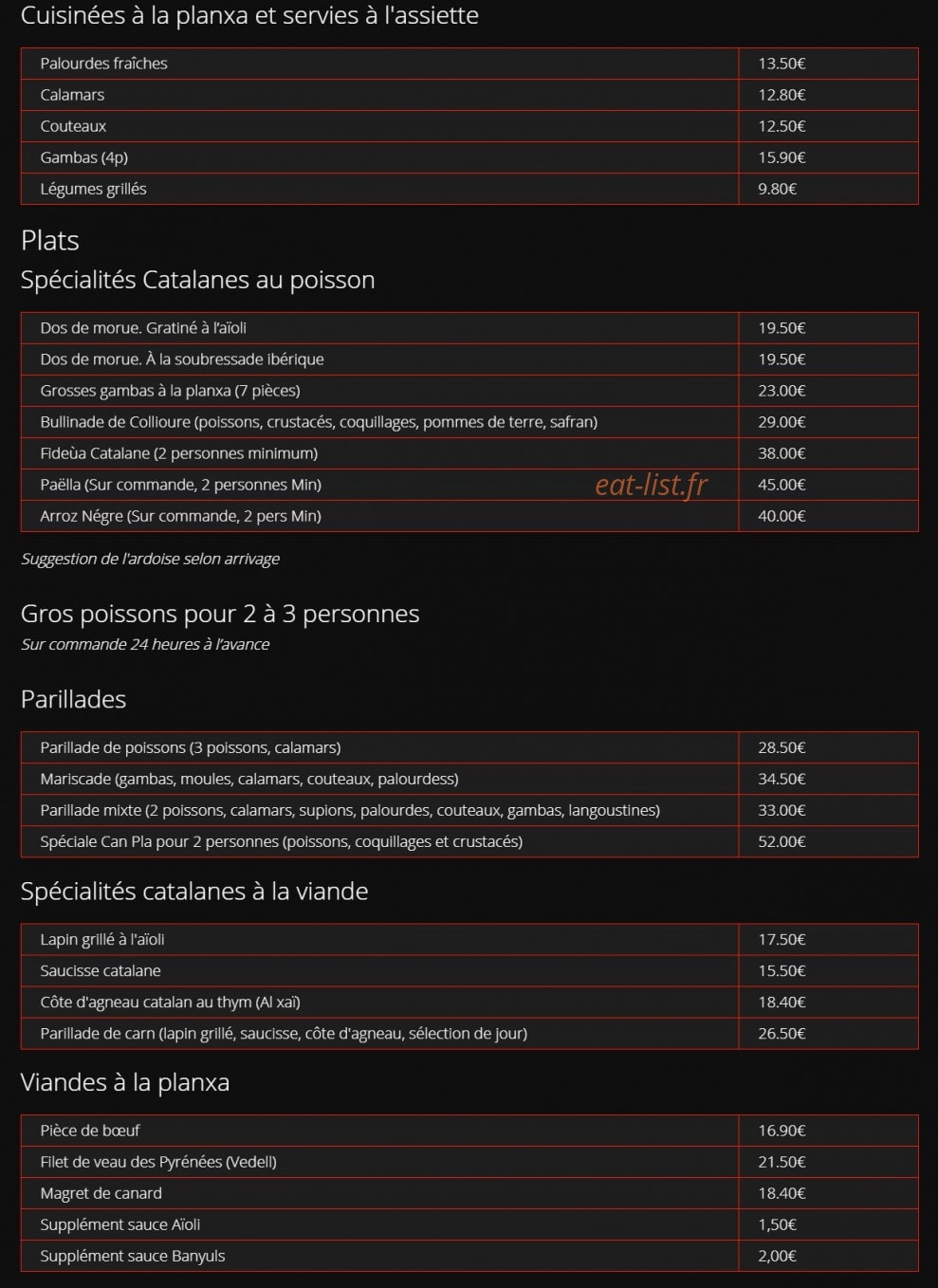 Can Pla — carte page 2