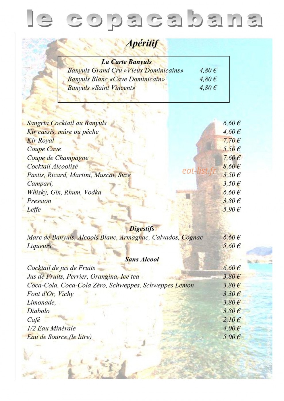 Copacabana — carte page 1