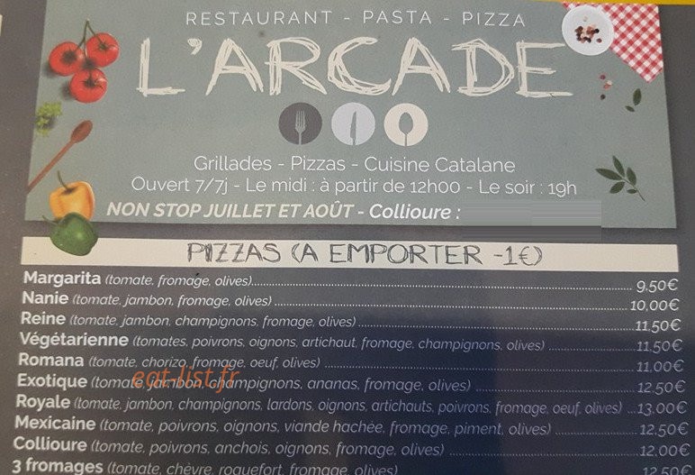 L'arcade — carte page 1