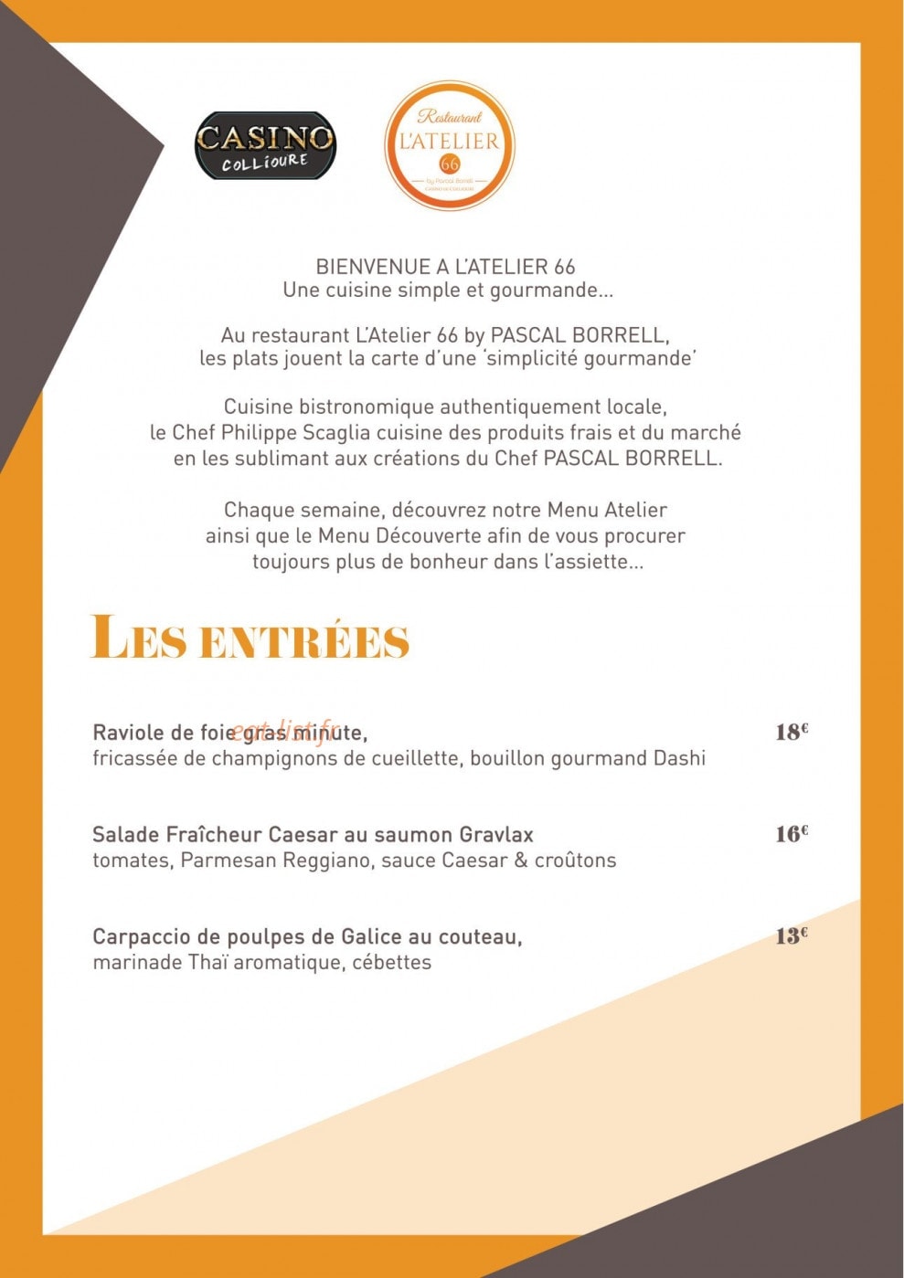 L'Atelier 66 — carte page 1