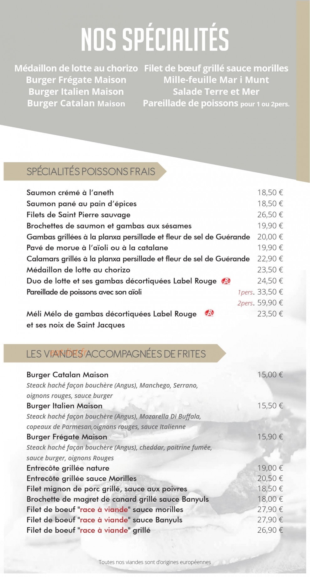 La Frégate — carte page 5