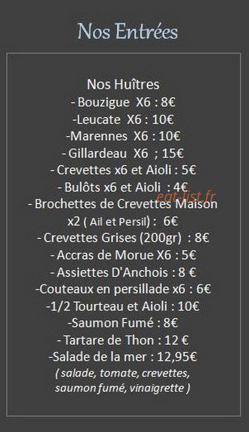 Le Petit Catalan — carte page 1