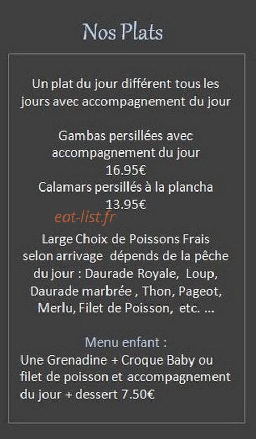 Le Petit Catalan — carte page 2