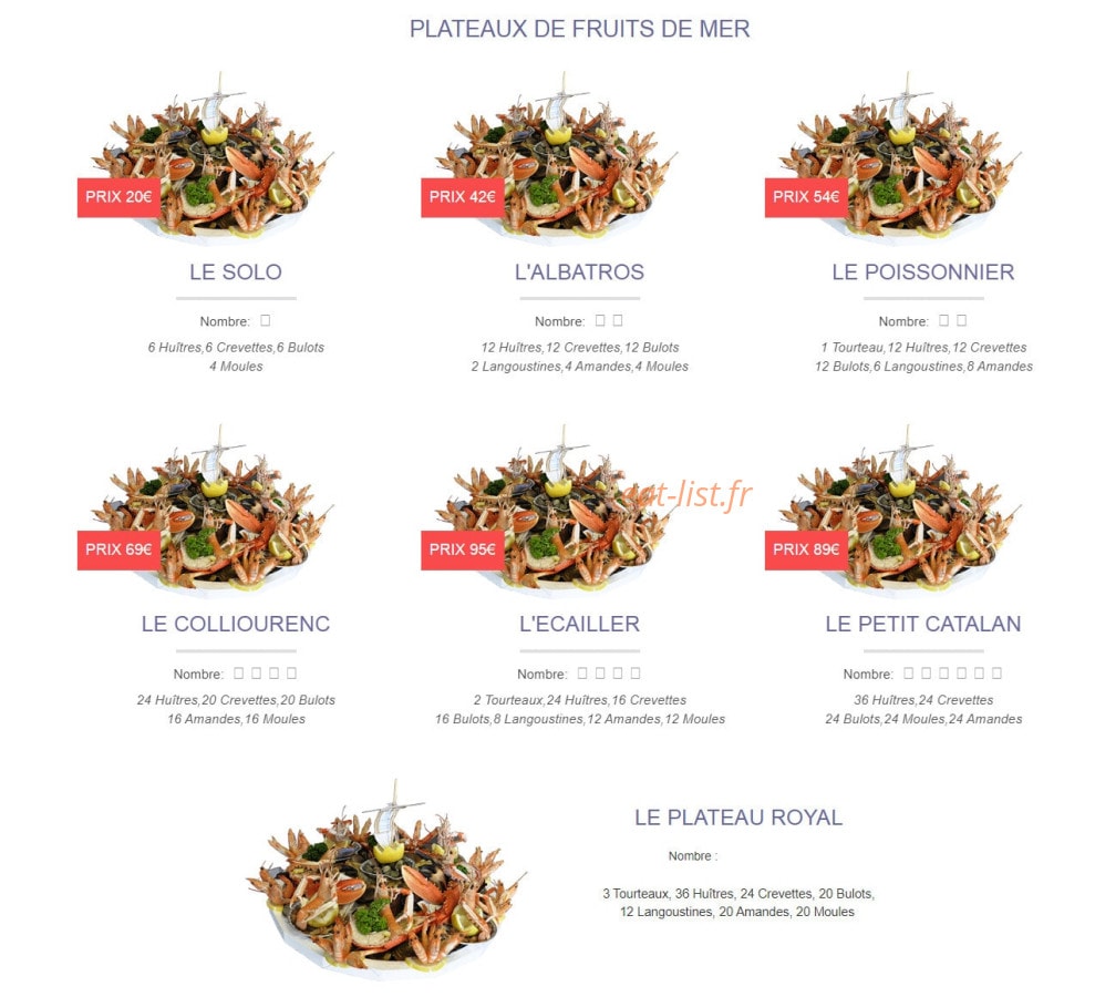 Le Petit Catalan — carte page 3