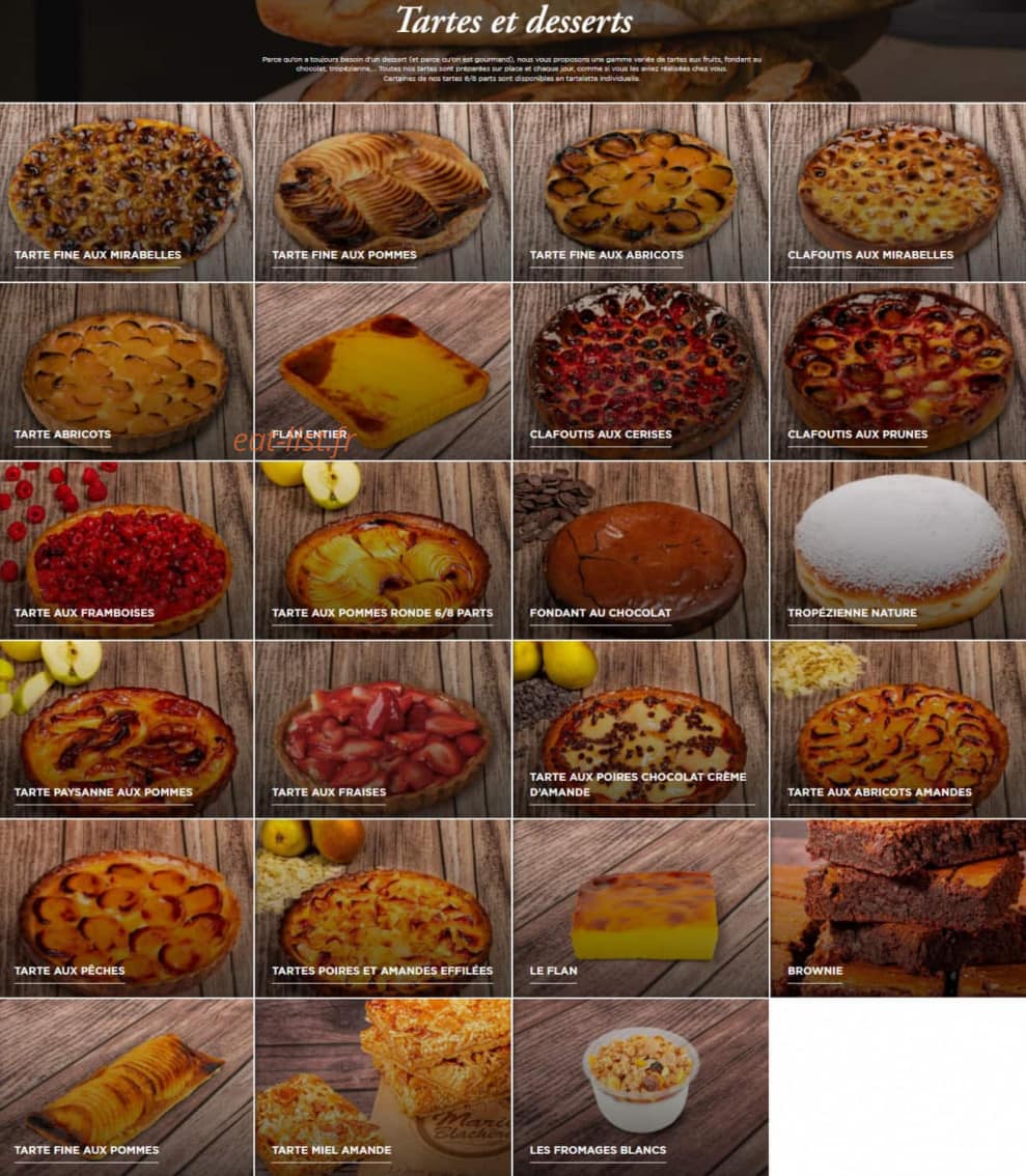 Boulangerie Marie Blachere — carte page 3