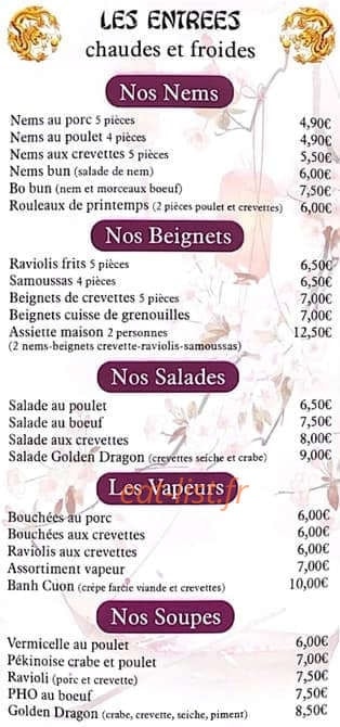 Golden Dragon — carte page 2