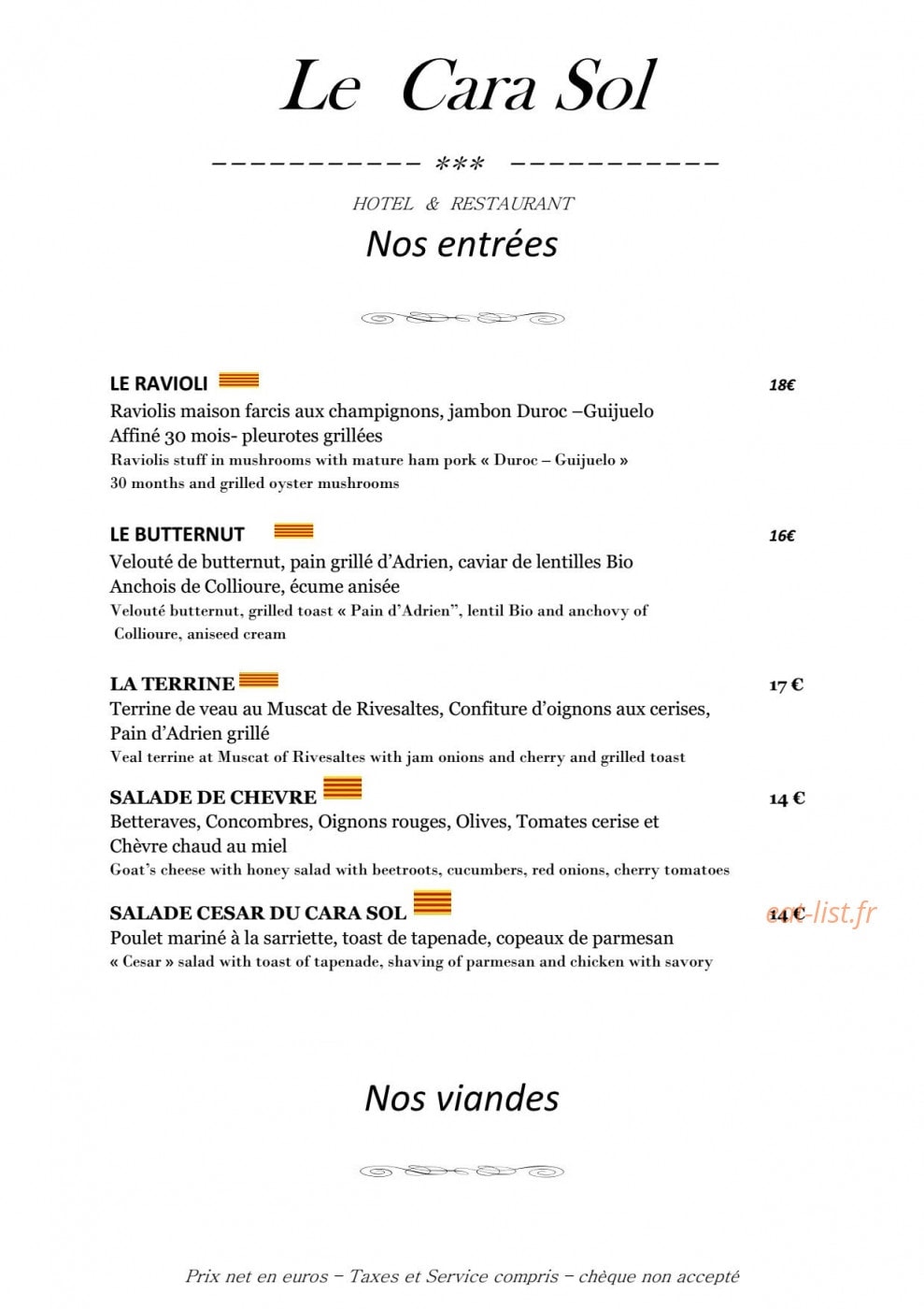 Le Caresol — carte page 1