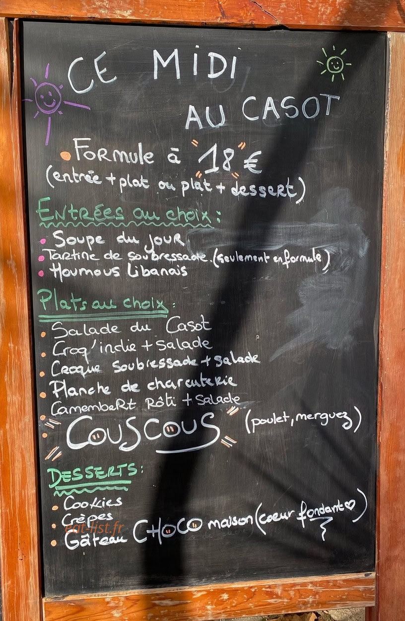 Le Casot — carte page 1