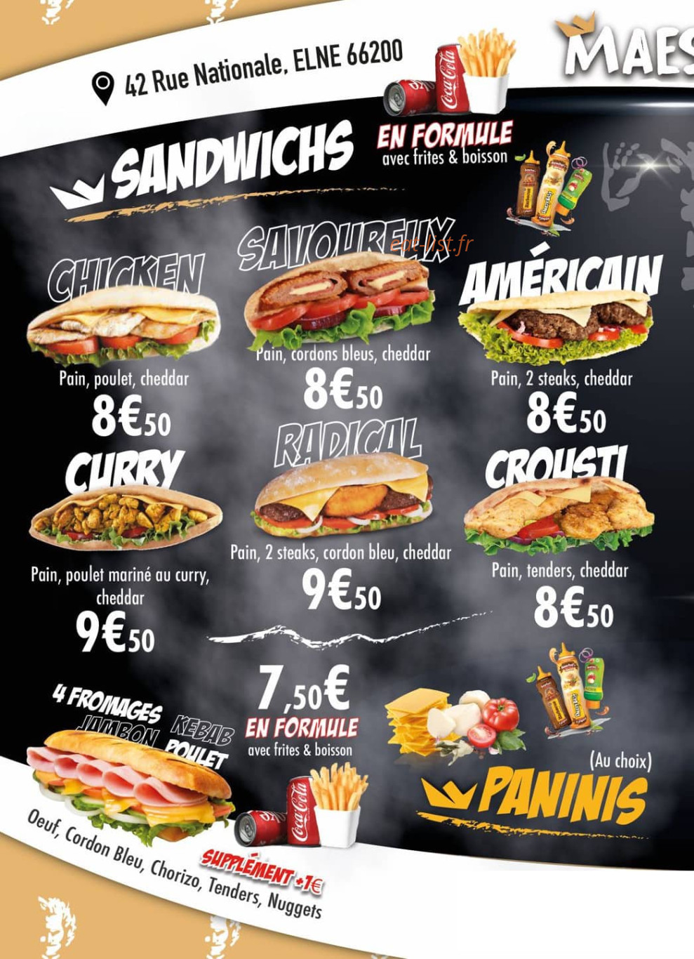 Maestro food — carte page 4