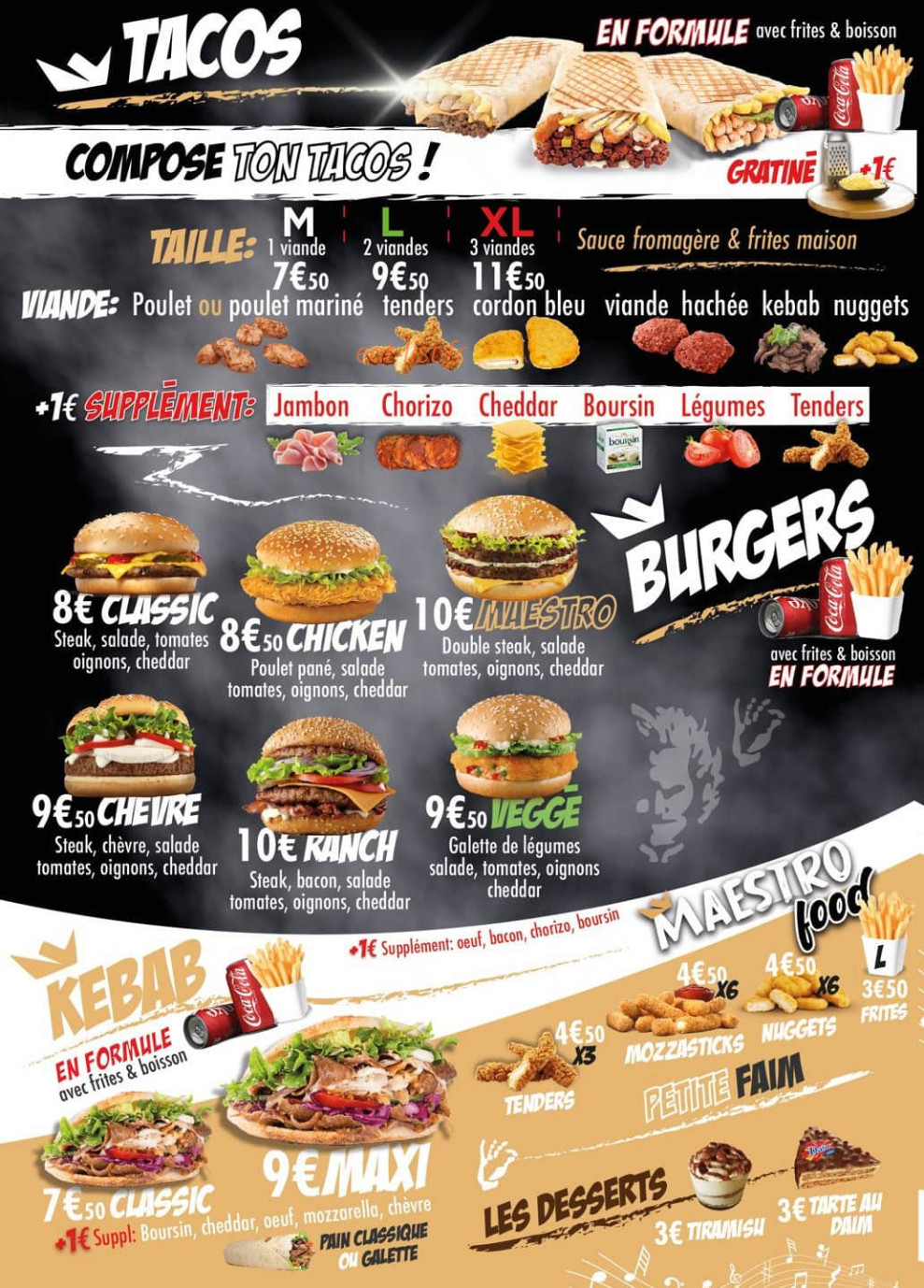Maestro food — carte page 2