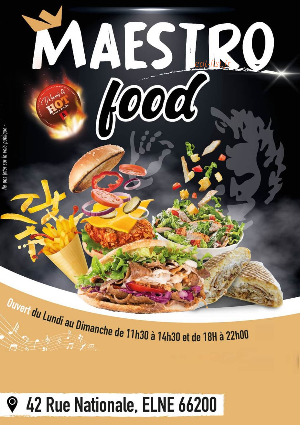 Maestro food — carte page 1