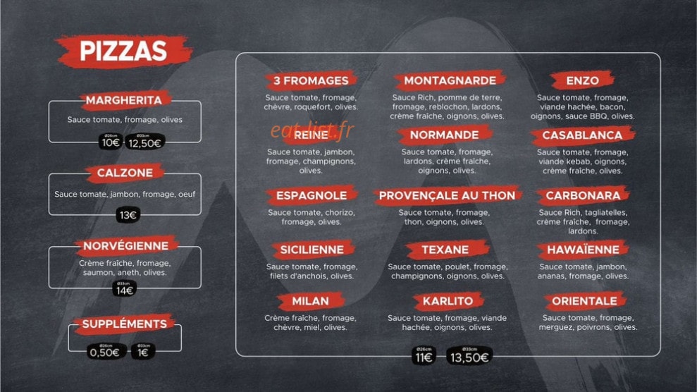 Numéro Pizz'M — carte page 1