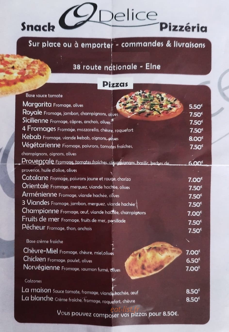 O'delice — carte page 1